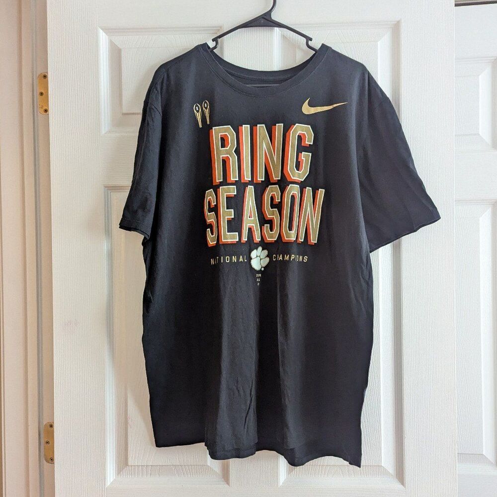 Clemson Tigers Nike Size XXL Athletic Cut Black T-Shirt Tee Shirt Fan Merch